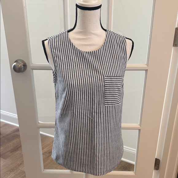 J. Crew Tops - J. Crew Striped Sleeveless Top with Pocket, Size 6